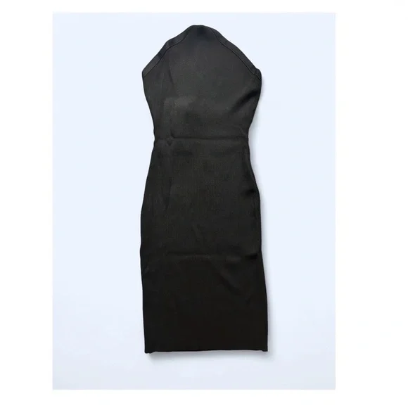 Fashion Nova NWT Women’s Kaylene Halter Sweater Midi Dress - Black - Size XL - Picture 4 of 7